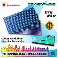 Panel Modul P10 DIP Semi Outdoor Single Color - Blue - Green | Indoor - BIRU - HIJAU